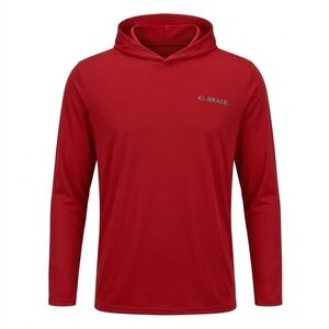NEW‎ Drake Clothing Company Men's 2XL Red Pullover Hoodie Moisture Wicking Shirt
